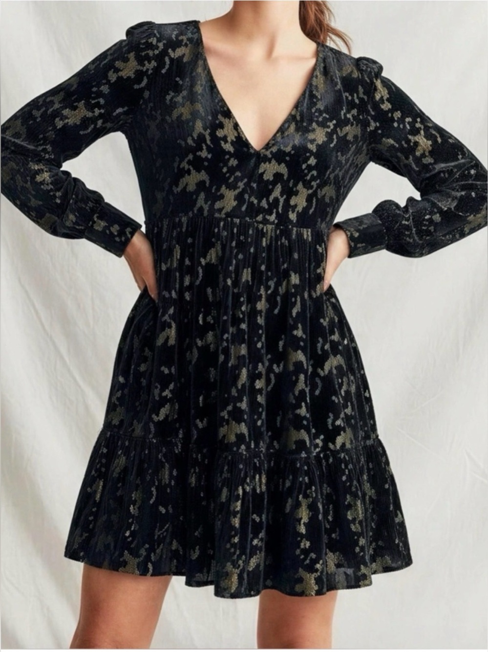 Sézane Aurélie Dress Velvet Jacquard NWT